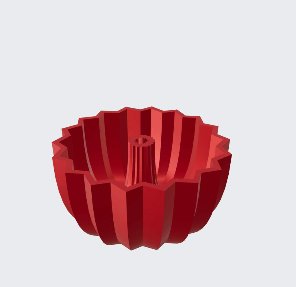 Parametrically designed Silicone Baking Tin by Lars Renklint for home manufacturing